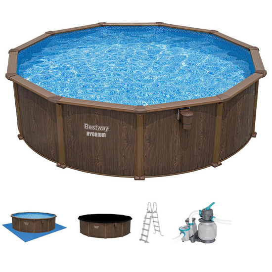 Bestway Hydrium 561CU - &Oslash;488x132 cm - Piscine ronde pour 9-10 personnes