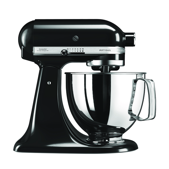 KitchenAid Artisan 5KSM125 Noir Onyx - Batteur m&eacute;langeur plan&eacute;taire &agrave; t&ecirc;te relevable