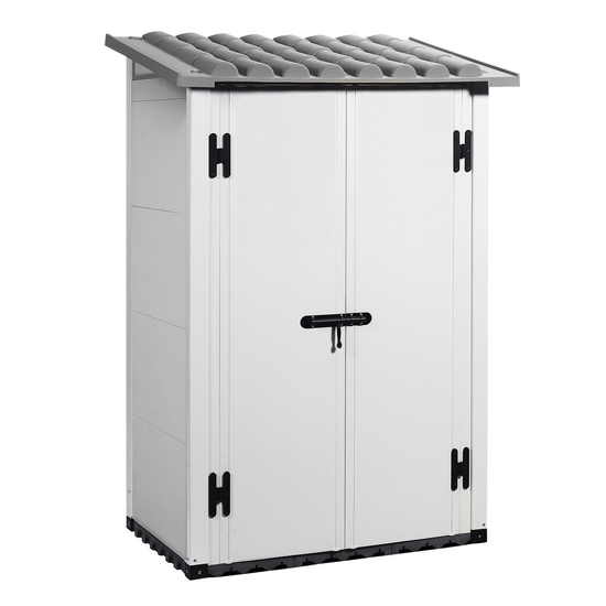 Garofalo Urban 100 - Abri de jardin - Avec porte à double battant - 122,5 x 82,5 x 201 cm