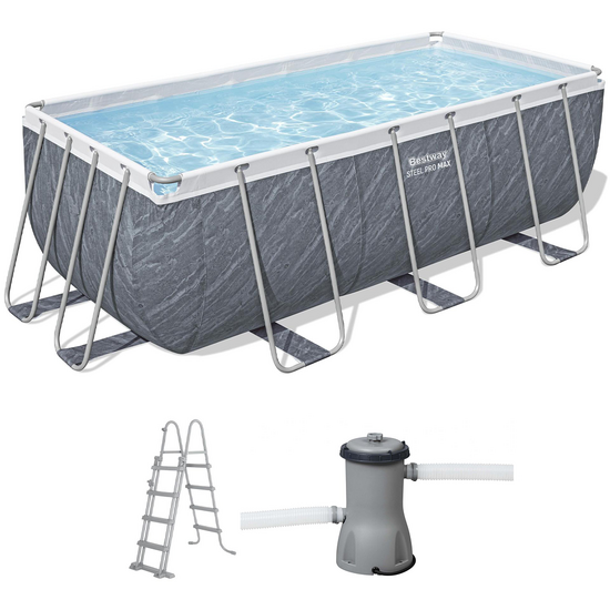Bestway Steel Pro Max 56722 - 412x201x122 cm - Piscine hors-sol pour 5-6 personnes