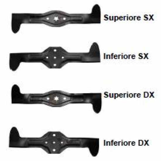 S&eacute;rie 4 lames de rechange pour autoport&eacute;e McCulloch M200 107 HRB (960 51 00-53)
