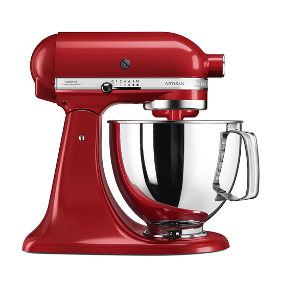 KitchenAid Artisan 5KSM125-EER Rouge Impérial - Batteur mélangeur planétaire avec tête relevable