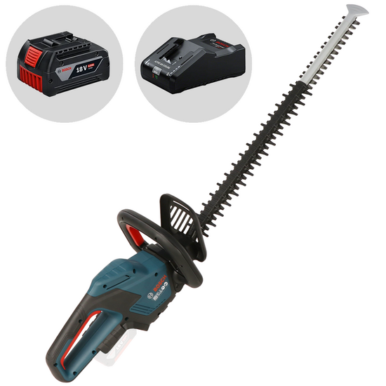 Bosch Professional GHE 18V-50 - Taille-haie &agrave; batterie 18 V/4 Ah - Lame de 50 cm