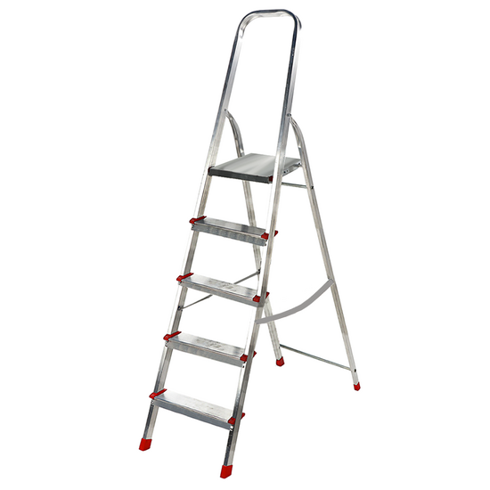 &Eacute;chelle en aluminium avec tr&eacute;teau Alice 5, 5 marches, 1,71 m