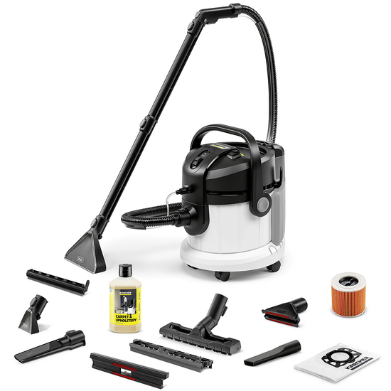 Karcher SE 4 Plus - Nettoyeur de moquettes - Aspirateur &agrave; liquides - Bidon d'eau propre / sale 4 l - 1000 W