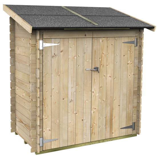 Alce Ambrogio 155x85 - Abri de jardin en bois - Toit à une pente - 155x85x165 cm