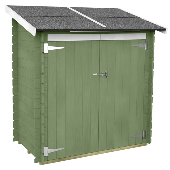Alce Ambrogio 155x85 vert - Abri de jardin en bois - Toit à un versant - 155 x 85 x 165 cm