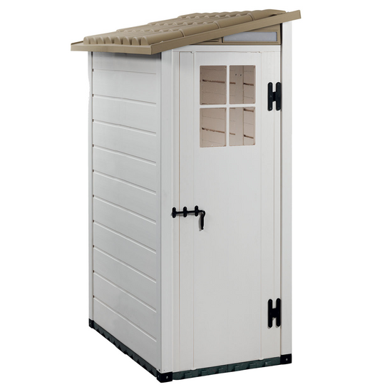 Garofalo Tuscany Evo 100 Terrace - Abri de jardin - Avec fen&ecirc;tre et porte &agrave; un battant - 82,5 x 122,5 x 201 cm