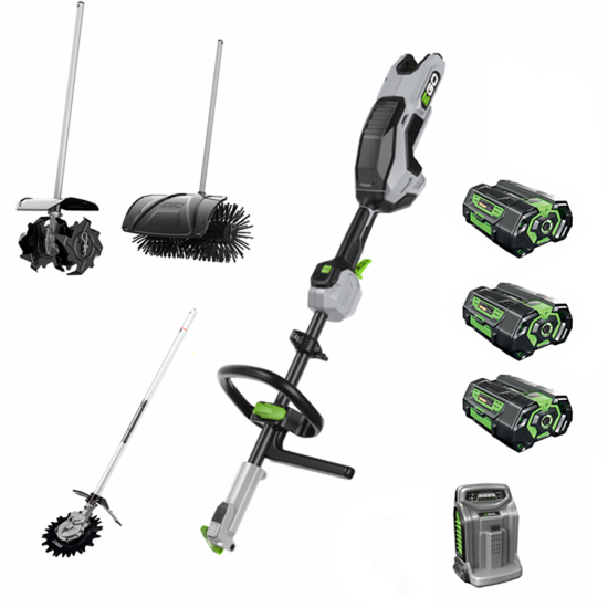 PROMO EGO MRC 2306 E - Brosse multifonction pour sols ext&eacute;rieurs - 3x 56V 4Ah