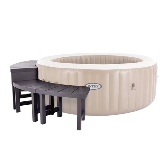 Intex - Banquette &agrave; 2 places moyennes + 2 places hautes pour spa rond