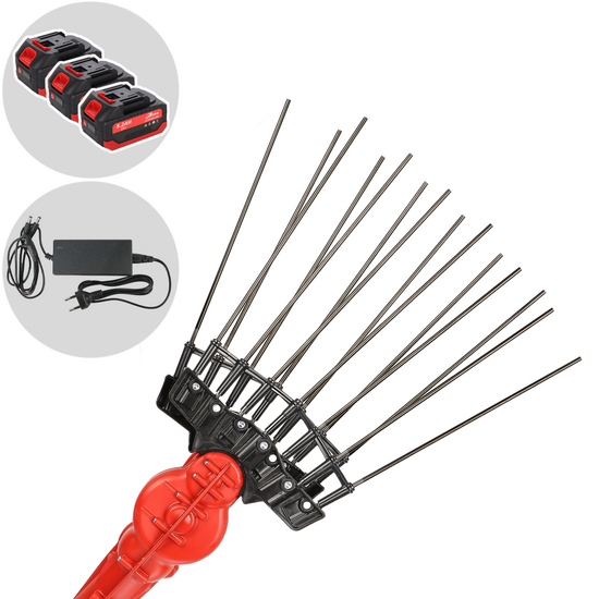 Aima Tandem Sans Fil - Peigne vibreur électrique à batterie - Perchee fixe en aluminium - 3 x 21V 5,2Ah