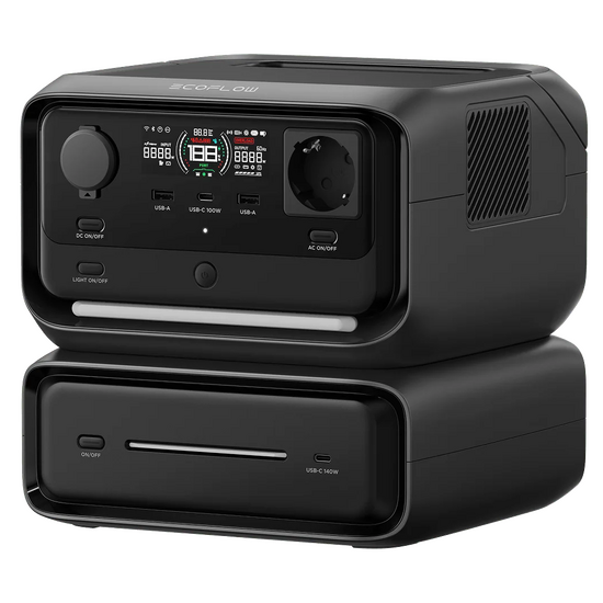 EcoFlow River 3 Max - Power Station Batterie portable - 600 W - 572 Wh/22,4 V