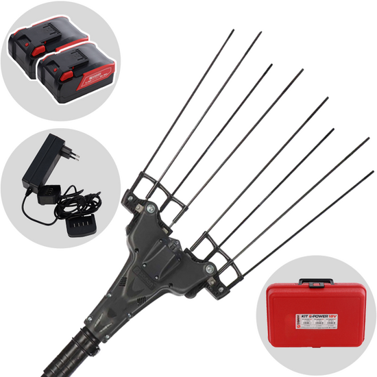 Zanon Murcielago X Lazer AL-200 - Peigne vibreur &agrave; batterie - Perche t&eacute;lescopique 180 - 260 cm - 18 V 10 Ah