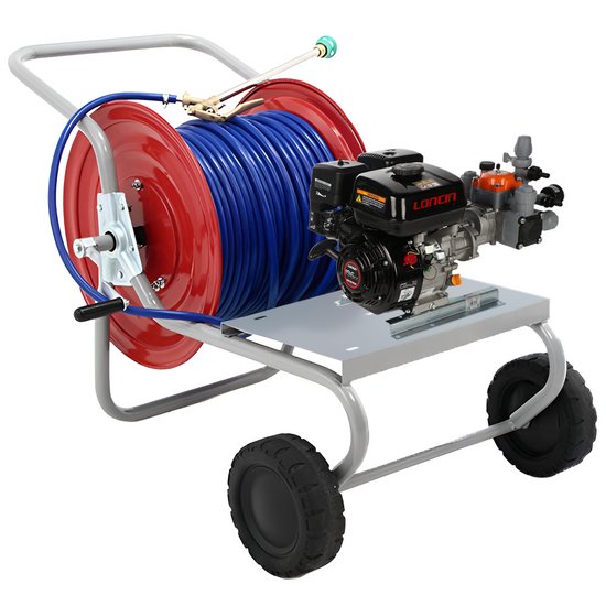 Kit motopompe thermique pour pulv&eacute;risation avec chariot - Comet MTP P40/20 SC 4T - Pour produits chimique et acides