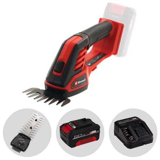 Einhell GE-CG 18/100 Li - Cisaille &agrave; gazon &agrave; batterie - Sculpte-haie - 18V 4Ah