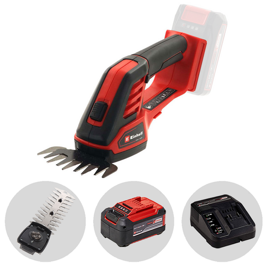 Einhell GE-CG 18/100 Li - Cisaille &agrave; gazon &agrave; batterie - Sculpte-haie - 18V 5.2Ah