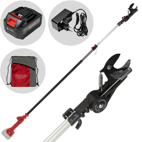 Archman Helium+ - &Eacute;chenilloir &agrave; batterie - Perche 191 - 292 cm - 4Ah 21V