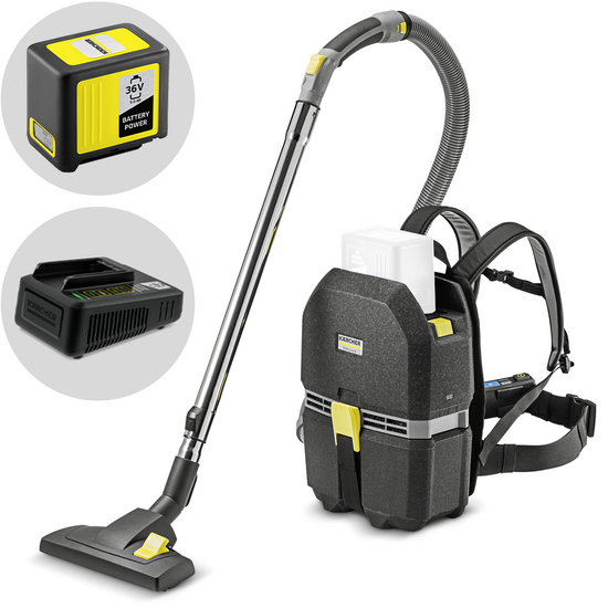 Karcher PRO BVL 3/1 Bp -  Aspirateur dorsal professionnel &agrave; batterie  - 36V 5Ah