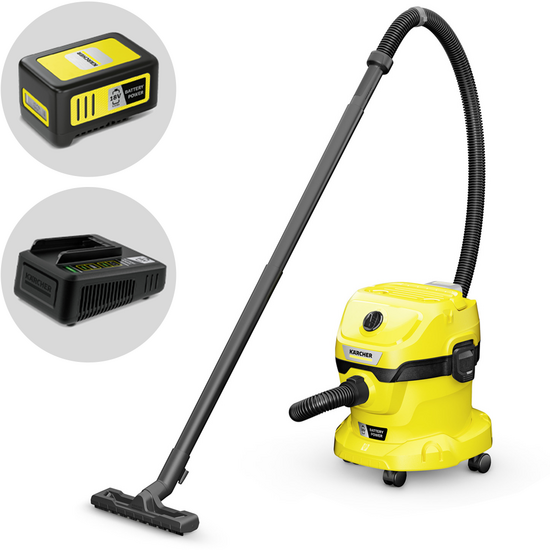 Karcher WD 2-18 - Aspirateur multifonction - Bidon 12 L - 18 V - 5 Ah