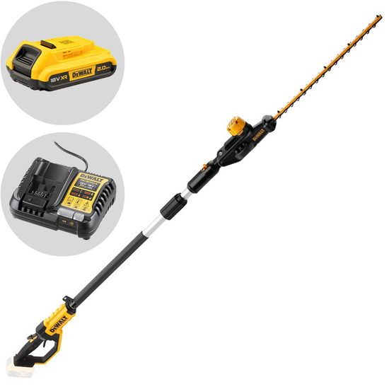 DeWalt DCMPH566P1-QW - Taille-haie électrique sur perche orientable - Batterie 18V 2Ah