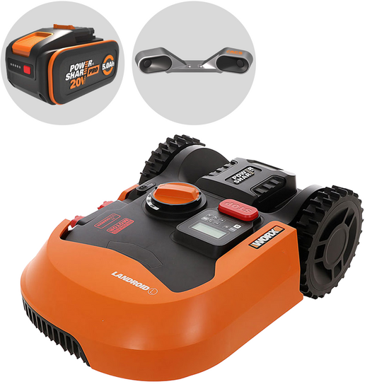 Worx Landroid L WR155E - Robot tondeuse - Avec périmètre - Batterie au lithium - L2000 - Capteurs d'obstacles offert!
