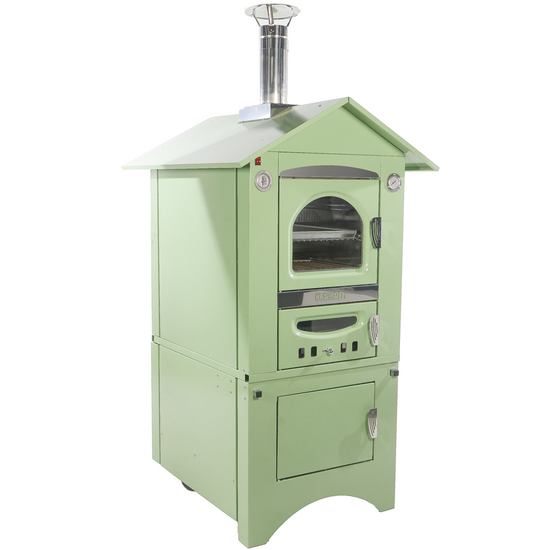 Clementi Smart - Four &agrave; bois pour pizza d'ext&eacute;rieur - 80 x 45 cm - Vert