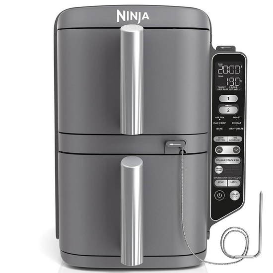 Ninja Double Stack XL SL451EU - Friteuse &agrave; air chaud 9,5 L - Syst&egrave;me SmartCook