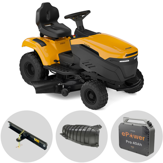Stiga Tornado 5108e - Kit Tondeuse autoport&eacute;e + 1 module batterie ePower Pro 56V/40Ah - &Eacute;jection lat&eacute;rale et mulching