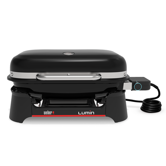 Weber Lumin Black 1502045 - Barbecue &eacute;lectrique portable - Grille 49 x 33 cm