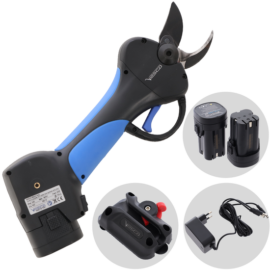 VESCO X30 - S&eacute;cateur &eacute;lectrique de taille &agrave; batterie - 2x 14,4 V 2,6 Ah