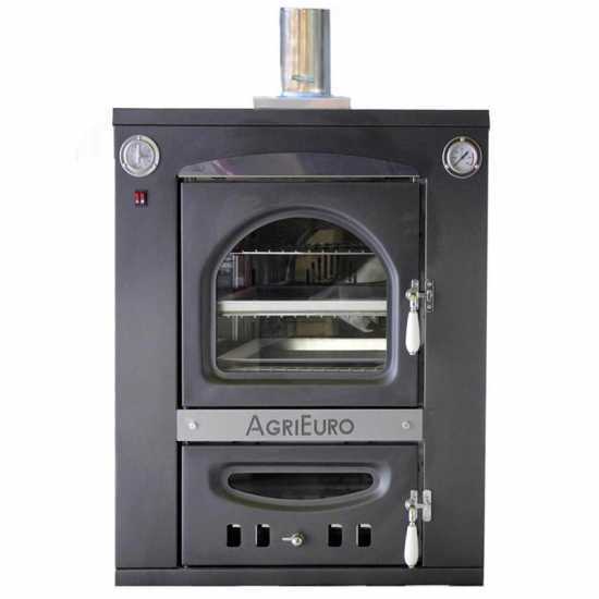 Four encastrable &agrave; bois en acier AgriEuro Medius 60 Inc - ventil&eacute;