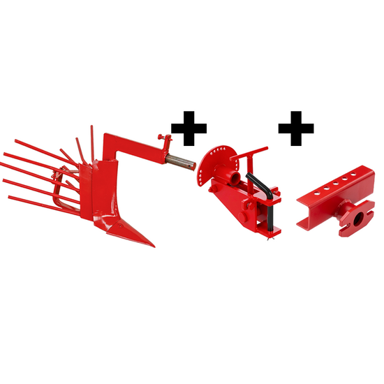 Butteur AS1-5 avec ailes arracheuses de pommes de terre et attelage réglable à deux boulons avec barre porte-outils – pour motoculteurs de 6 à 10 CV