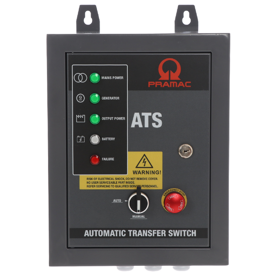Bo&icirc;tier ATS monophas&eacute; Pramac pour les groupes &eacute;lectrog&egrave;nes PMi 4500 et PMi 6500
