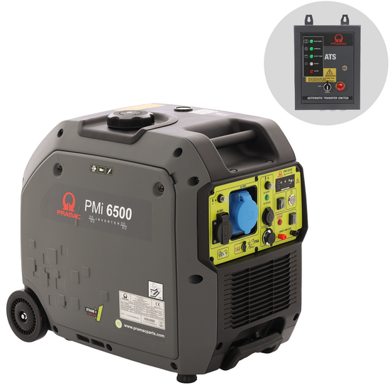 Pramac PMi 6500 - Groupe &eacute;lectrog&egrave;ne - 6,5 kW - Courant continu 6 kW monophas&eacute; - Bo&icirc;tier ATS inclus