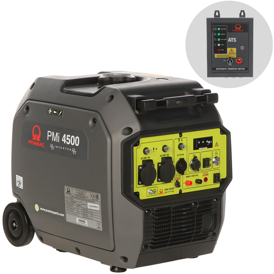 Pramac PMi 4500 - Groupe électrogène - 4,2 kW - Courant continu 3,8 kW monophasé - Boîtier ATS inclus