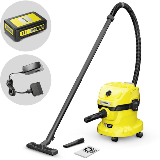 Karcher WD 2-18 - Aspirateur multifonctions - Bidon 12 L - 18V 2,5Ah