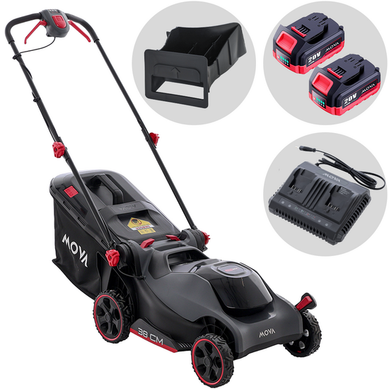 MOVA GL415 - Tondeuse &agrave; gazon &agrave; batterie - 40 V 4 Ah - Coupe 38 cm