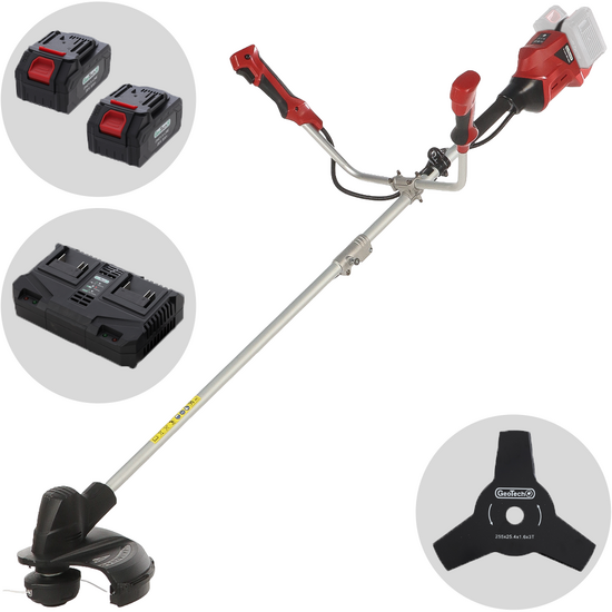 GeoTech X-Line BD-40V - Débroussailleuse à batterie - 40 V - 2 × 20 V 5 Ah