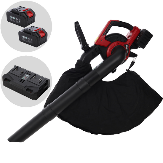GeoTech X-Line BV-40V - Souffleur-aspirateur &agrave; batterie - 2 &times; 20 V 4 Ah