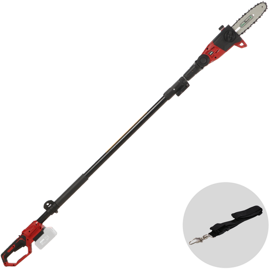 GeoTech X-Line PC-20V - Perche élagueuse à batterie - 185/265 cm - 20 V - SANS BATTERIE NI CHARGEUR