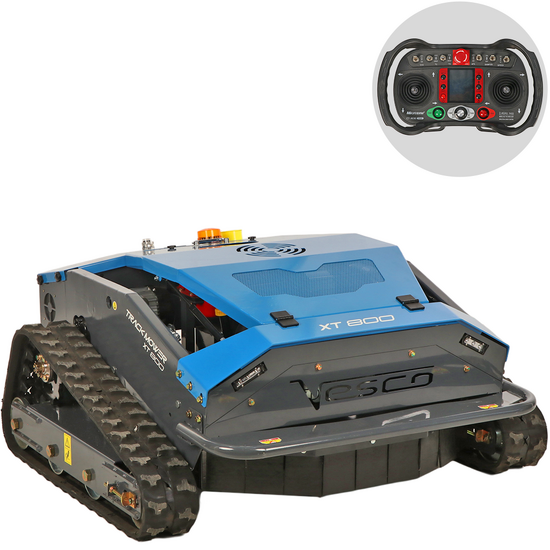 Vesco XT 800 - Robot débroussailleur à chenilles hybride (moteur thermique + batterie) - Radiocommandé