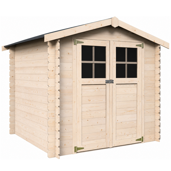 Décor et Jardin Milovic - Abri de jardin en bois - Avec fenêtres frontales - 209 × 209 × 203 cm