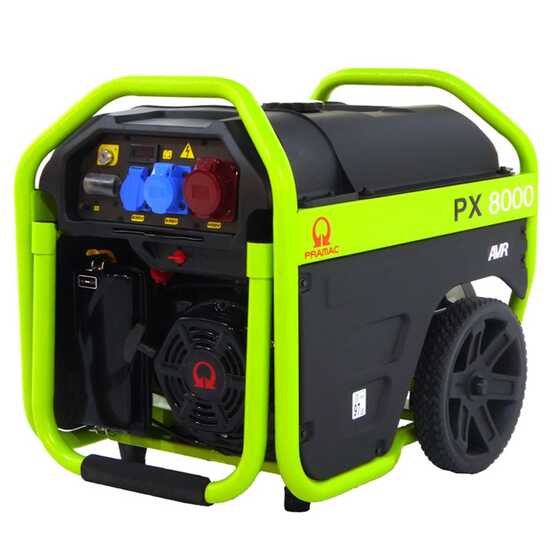 Pramac PX 8000 - Groupe &eacute;lectrog&egrave;ne 4.8 KW triphas&eacute; &agrave; essence - sur chariot - d&eacute;m. &eacute;lectrique