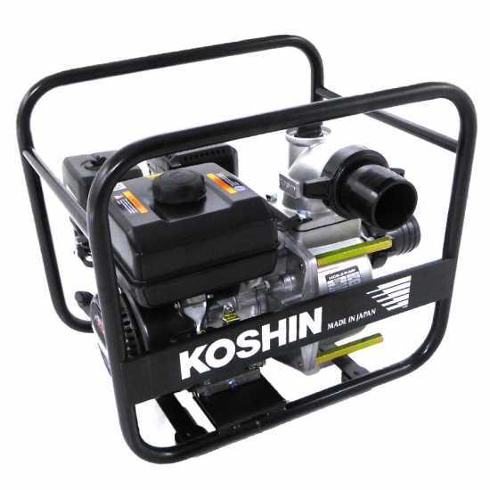 Motopompe thermique Koshin STV-80X  pour eaux semi-charg&eacute;es avec raccords de 80 mm