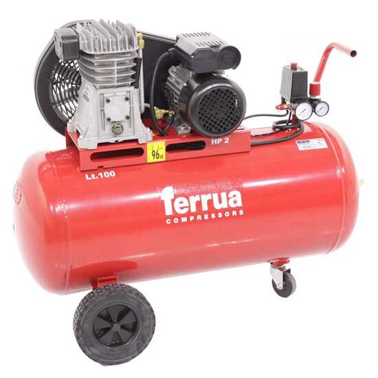 Ferrua FB28/100 CM2 - Compresseur d'air &eacute;lectrique monophas&eacute; &agrave; courroie - Moteur 2 CV - 100 L