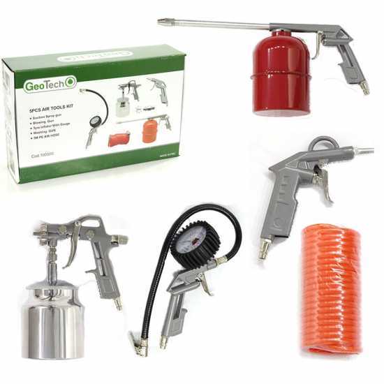 Kit Accessoires pneumatiques 5 pi&egrave;ces pour compresseur &ndash; GeoTech
