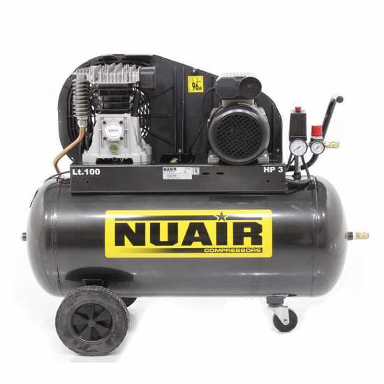 Nuair B2800B/100 CM3 - Compresseur d'air &eacute;lectrique &agrave; courroie - moteur 3 CV - 100 L