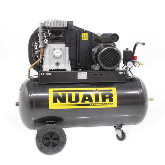 Nuair B3800B/100 CM3 - Compresseur d'air &eacute;lectrique &agrave; courroie - moteur 3 CV - 100 L