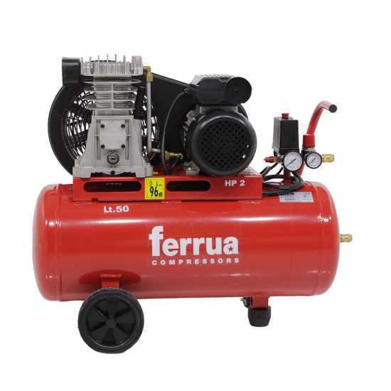 Ferrua FB28/50 CM2 - Compresseur d'air &eacute;lectrique &agrave; courroie - moteur 2 CV - 50 L