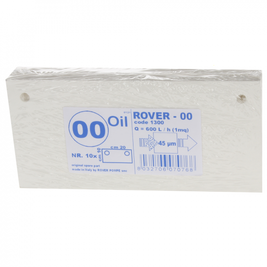 Type 00 - Nr. 10 cartons filtrants Rover pour pompes avec filtre Pulcino -